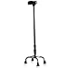 Produktbild crutch Verdickte Edelstahl Walking Sticks mit 4 Bein Rutschfeste Basis 8 Gänge Höhenverstellbar 69-87Cm Faltbare Cane 1 Stück