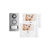 Urmet Kit portier vidéo 2 fils bi-famille Écran Miro 4.3 'à couleurs OSD + Interphone avec mikra à appui mural avec caméra CCD 1722/84