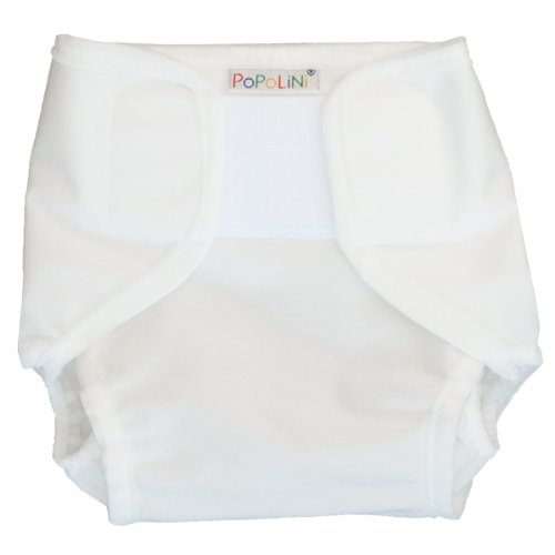 Popowrap Nappy Cover (White) Medium