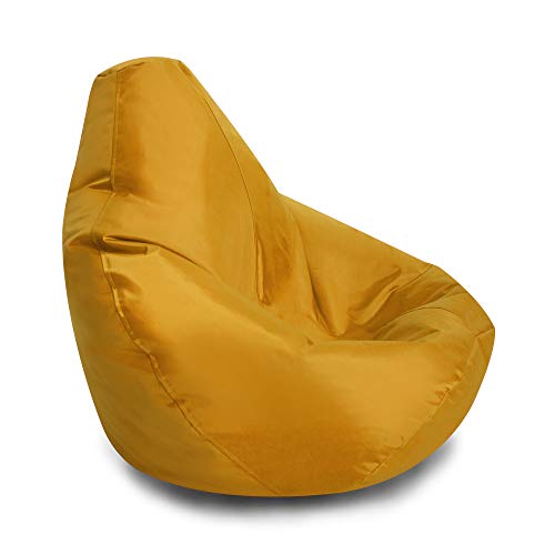 Hi-BagZ Kids Chaise de Gaming Pouf - Pouf Poire pour Enfant (résistant à l'eau) Jaune
