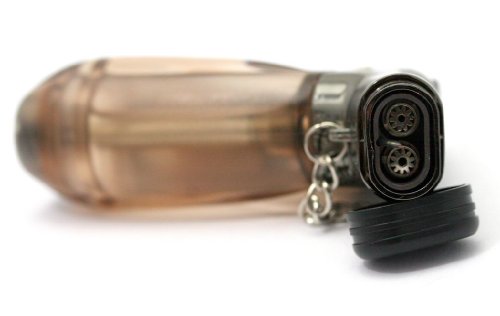 Shisha Torch Feuerzeug Double Jet „Pelican“ Bunsenbrenner Style ideal für Zigaretten, Zigarren, Shisha usw! Transparent Braun - 4