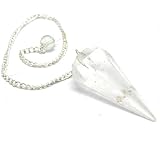 Astroghar Clear Quartz Crystal Faced conical Shape Dowser (Crystal Healing)