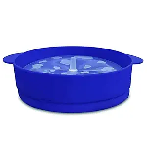 KAZRU Microwave Popcorn Maker Pop Corn Collapsible Silicone Bowl Container Blue;[70026417KAZRU]