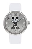 Mickey Mouse Damen Analog Quarz Uhr mit Leder Armband MK1442