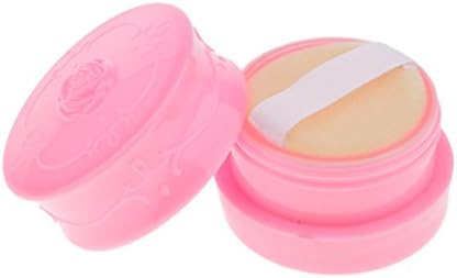Plastic Empty Sifter Cosmetic Loose Powder Container Jar Make-up Foundation Blusher Powder Puff Box Case 5.5 * 3.5cm - Pink, 5.5 * 3.5cm