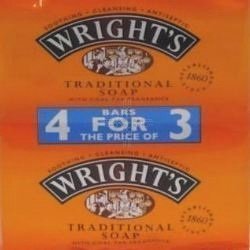 THREE PACKS of Wrights Coal Tar Soap 4 Pack