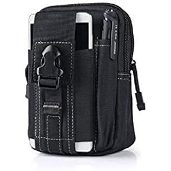 WYNEX Tactical Phone Pouch Molle, Smartphone Holster Bag EDC Utility Cellphone Lock Card Holder Organizer Fit For Waist Belt Case Include Tactical Gear Clip And U.S.A Patch - View #13