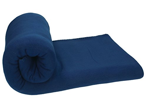 Betz Luxus Fleecedecke Kuscheldecke Farbe dunkel blau Größe 130x170 cm Qualität: 220 g/m²