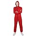 Produktbild Yigoo Haus des Geldes Kostüm Overall mit Dali Maske Cosplay für Herren, Damen Erwachsene - Fasching, Karneval, Halloween Rot S