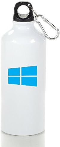 MZONE Windows Win 10 Logo High Quality Aluminum Travel Kettle White With Carabiner Hook,400-600ml /6.5OZ