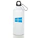 Price comparison product image MZONE Windows Win 10 Logo High Quality Aluminum Travel Kettle White With Carabiner Hook,400-600ml /6.5OZ