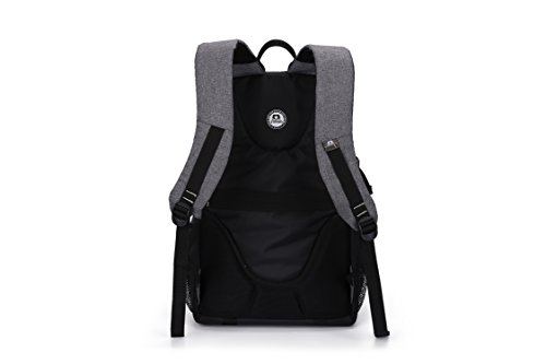 ShengTS 17 Zoll Notebooktasche Laptop Rucksack Beutel Schule Tasche Laptop-Tasche Rücksack Passend für bis zu 17-Zoll-Gaming Laptops für Dell, Asus, MSI (17 Zoll, Grau) - 3