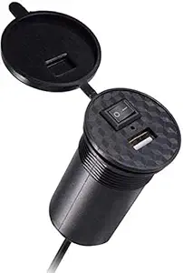 Ceuta Retails Black Waterproof Bike Mobile Phone USB Charger for All Bikes, Honda Activa
