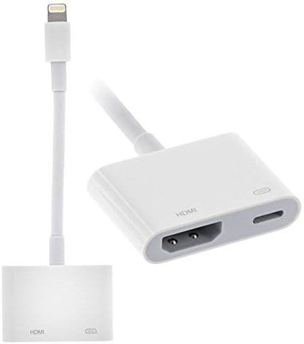 Lightning Connector to Digital AV Adapter Lightning Digital AV Adapte for iPhone X/8/8 Plus/7/7s Plus/6/6s Plus/5s/5c/5/iPad Pro/Mini 2/Mini 3/iPods