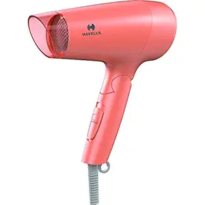 Havells HD2223 1200 W Foldable & Travel Friendly Hair Dryer; 3 Heat (Hot/Cool/Warm) Settings; with Overheat Protection (Coral)