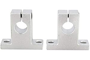 2pcs Appui Linéaire d'Arbre de Rail de 12mm, Keenso Support de Guide Optique Vertical d'Axe de Rail SK12 pour la Table de Commande Numérique par Ordinateur