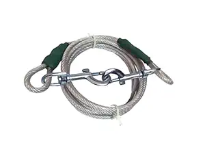 DUBIDU PVC Heavyweight Tie-Out Cable Training Leash,for Small Medium-Large Dogs 6ft 15ft . Water Proof Lead for All Sized Pets. Great for Camping, and Outdoors. Easy to use Excellent Look. (6ft)