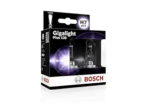 Bosch 1987301107 Gigalight Plus 120 - H7 Halogen Bulb for Passenger Cars (12V, 55W, Px26d, 2 Bulbs)