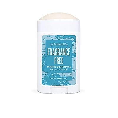 Schmidt's, Déodorant d'Origine Naturelle Stick pour Peau Sensible Sans Parfum, 75g, Certifié Vegan, Efficace 24h