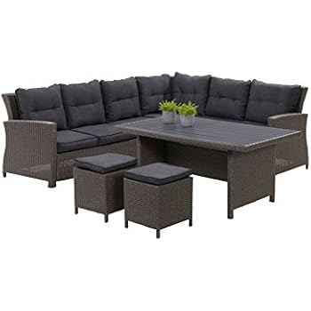Amazon.de: Hohe Dining Poly Rattan Lounge "Havanna rechts ...