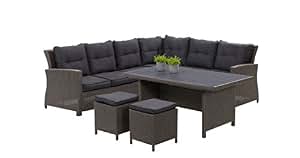 Amazon.de: Hohe Dining Poly Rattan Lounge "Havanna rechts ...