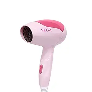 VEGA Go Lite 1400 Foldable Hair Dryer with 1400w Quick Dry, (VHDH-19)