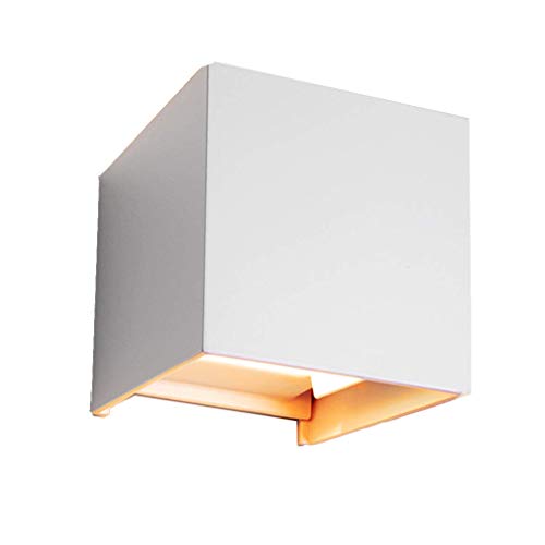 7W Dimmer Aluminium Wasserdicht Wandleuchte,Midore 85-265V 3000K Einstellbare 2 LED für Innen und Außen Warmweiß Leuchtet