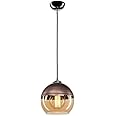 MFN Luster Doom Globe Shade Ceiling Hanging Pendant Light Lamp for Bedroom, Living Room(Metal, Glass)