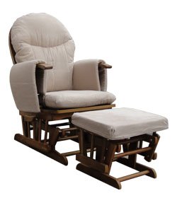 Habebe Glider Rocking Nursing Recliner Maternity Chair with footstool ***WITH BRAKE + WASHABLE COVERS***