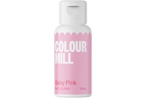 Colour Mill Baby Pink - Next Generation Oil Based Food Colouring for Baking, Decorating, Icing and Cooking Food Dye DIY Slime and Crafts 20 ml
