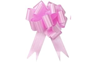 GMM Coccarde Fiocco Nascita Nastro Nascita Grande Ideale per Interno ed Esterno Autotirante per Nascita Boy/Girl e Ricorrenze Varie 30 Pezzi (45mm) (PLASTICA-Rosa, 30)