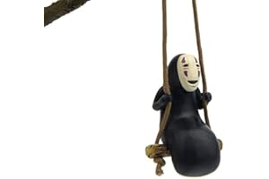 BEAUTYBIGBANG Ornements de voiture anime mignon sans visage homme pendentif voiture rétroviseur pendentif auto décoration accessoires meilleur cadeau pour petit ami mari