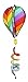 Produktbild Regenbogen Heißluftballon Garden Spinner Sparkle Ballon Windmühle Windrad Windspiel XXL Balloon Spiral 3D Twist - Wetterbeständig - Ballon (Heißluft -Ballon)