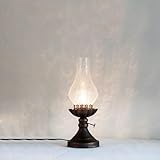 Material: hochwertiger Lampenkörper aus Eisen, Lampenschirm aus Glas, antike Petroleumlampe,