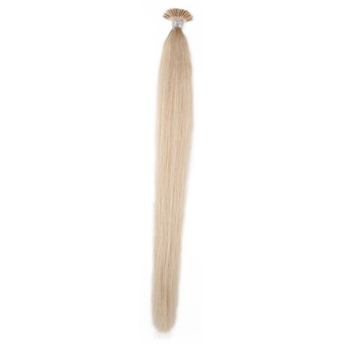 Beauty7 Stick/ I Tip Hair Extension Remy Real Human Hair 100g/50g(1g/strand) Platinum Blonde (#60) Hair Color Straight Hair 18'' 20'' 22'' 24'' (18'' 50g 1g/strand)