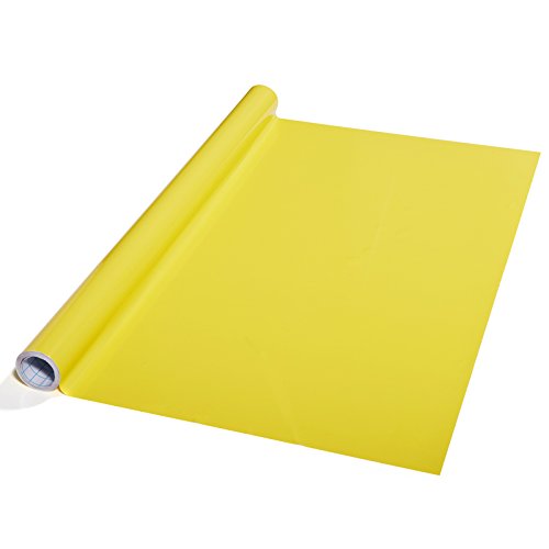 Master of Boards® Adhesive Whiteboard Roll, Yellow - 60x300cm (2ft x 10ft) | Dry Wipe Crafting Film, 5 Colours Available