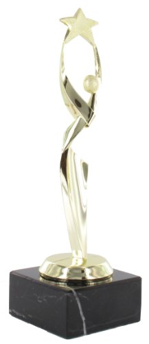 Siegerfigur Stern auf Marmorsockel, mit Ihrem persönlichen Wunschtext graviert, ca. 20,8 cm hoch - 3