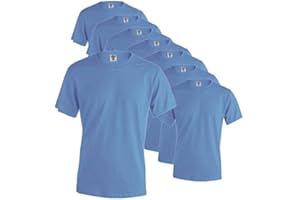 Publiclick Camisetas Lote (Pack 5) Unidades Keya, Camisetas Algodón 150gr Disponibles 13 Colores Diferentes