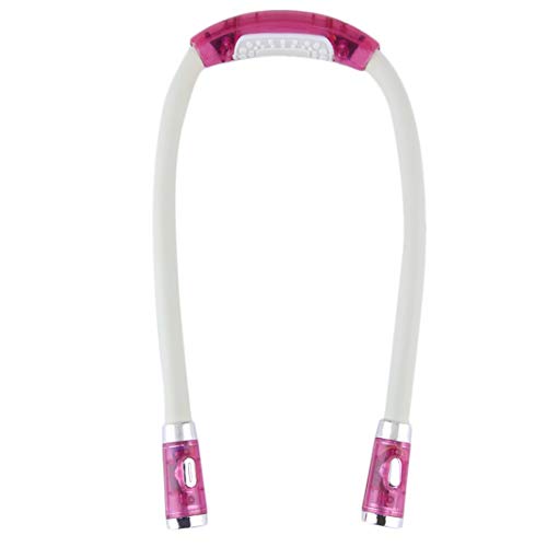Rosa Único Flexible Ajustable 4 Modos LED Manos Libres Libro de Lectura Noche Cuello Abrazo Luz Leer Lámpara de luz Nocturna - Rosa