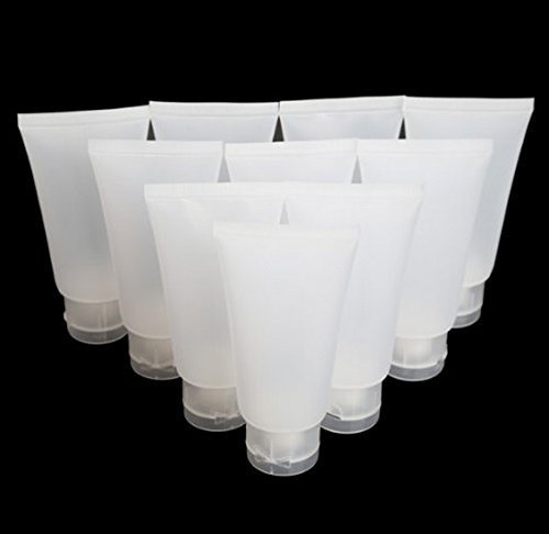 DMtse 10pcs Dull Polish Empty Cosmetic Soft Tube Make up Container Min (30ml*10pcs)