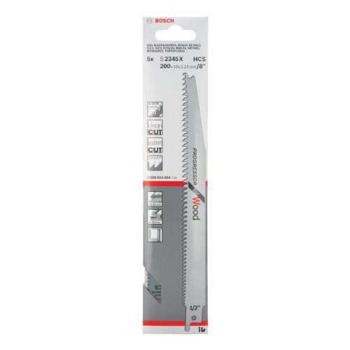 Bosch Reciprosägeblätter Holz lang S2345X 5 Stück - 2