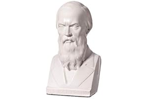DANILA-SOUVENIRS Rosyjski pisarz Fiodor Dostojewski/Dostojewski marmur biust statuetka rzeźba 14 cm biała
