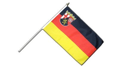Preisvergleich Produktbild Stockflagge Deutschland Rheinland-Pfalz - 30 x 45 cm
