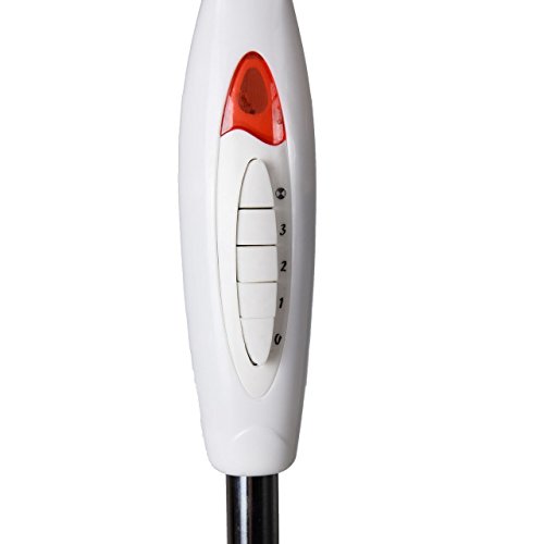 Lex Standventilator Ø 40cm – weiß Höhenverstellbar bis 130cm Oszillierend Nachtlicht Großer Standlüfter, Stehventilator Leiser Schwenk-Ventilator 40 Watt | Stand-Gebläse für Büro & Schlafzimmer - 3
