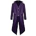 Produktbild iYmitz Damen Herren Mantel Frack Jacke Gothic Gehrock Uniform Kostüm Praty Outwear(Violett,EU-L)