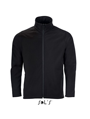 L837 Mens Softshell Zip Jacket Race Herren Softshell jacke, Farbe:Black;Gren:3XL