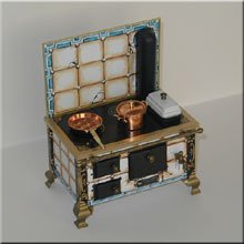 Preisvergleich Produktbild Miniatur Metallherd Braun