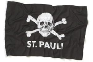 UPSOLUT St Pauli Fahne Totenkopf 100x150 - eine Größe