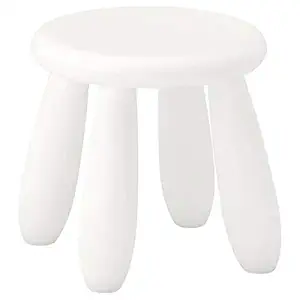 Ikea Mammut Childrens Stool, in/Outdoor, White with TSS Cotton Balls (5 Pieces)