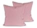 Produktbild npluseins Doppelpack zum Sparpreis - Kissenhülle Milano - Moderne Wohndekoration in dezentem Design erhältlich in 23 modernen Unifarben und 2 verschiedenen Größen, Altrosa, 50 x 50 cm